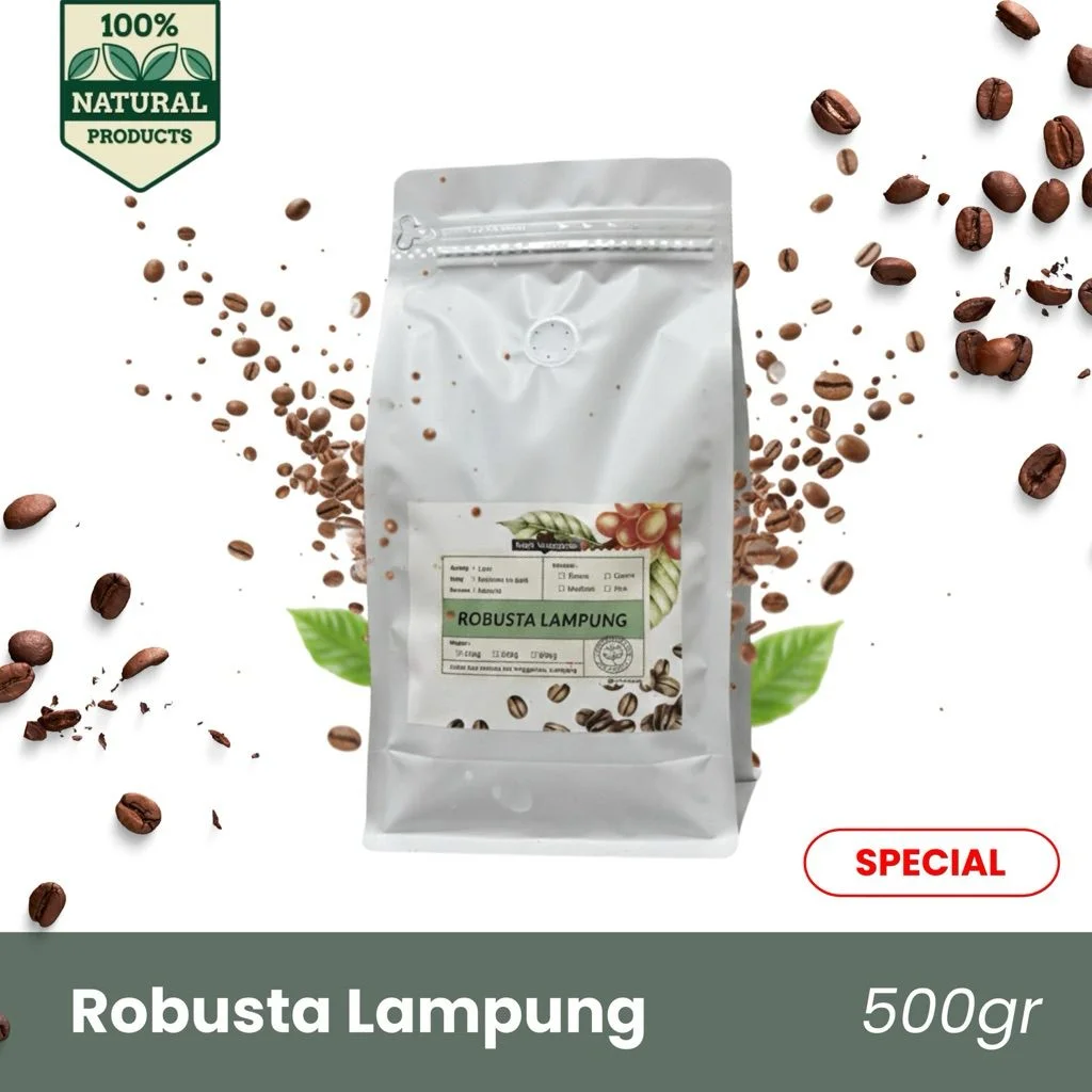 Kopi Robusta Lampung Bubuk 500gr